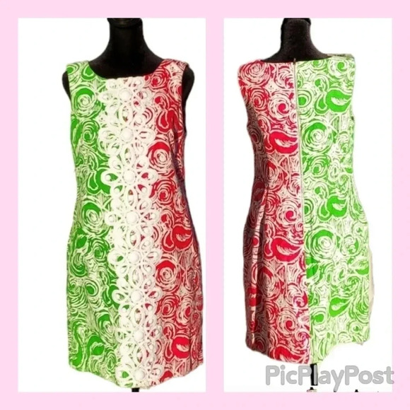 Lilly Pulitzer Dresses & Skirts - Lilly Pulitzer Jubilee Daiquiri Pink/Green Flam Alama Ding Dong Shift Dress 6